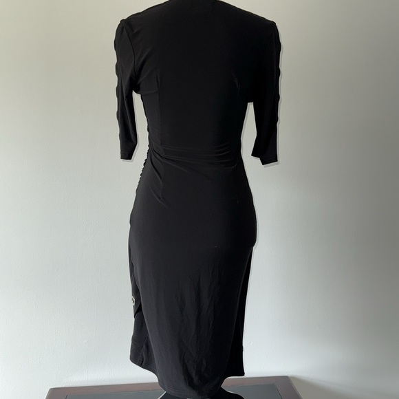 Joseph Ribkoff 6 Elegant Black Dress with Eyelet Details - Picture 6 of 6